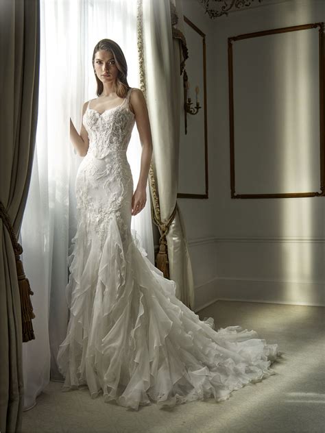 Mermaid Wedding Dresses With Ruffles And Lace