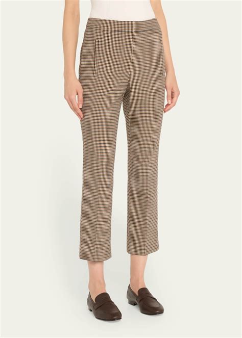 Veronica Beard Arte Cropped Houndstooth Pants - Bergdorf Goodman