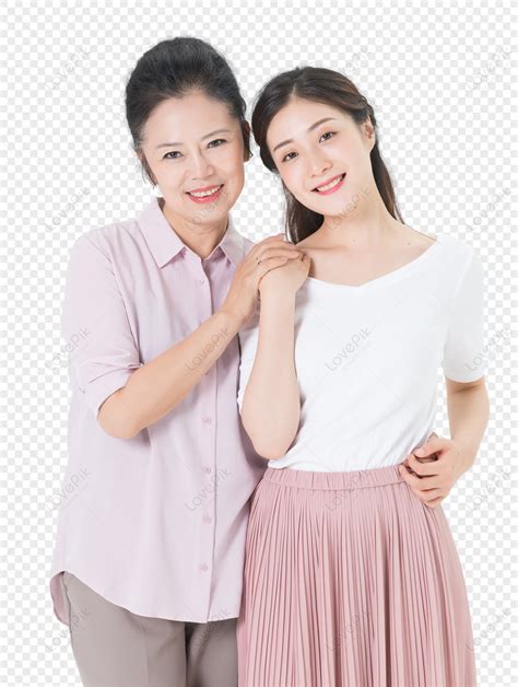 Family Image Of Mother And Daughter, White Women, Asian Mother, Family