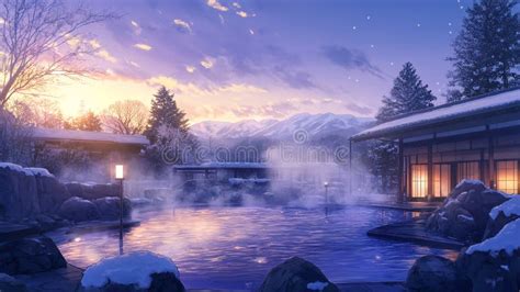 anime hot spring wallpaper