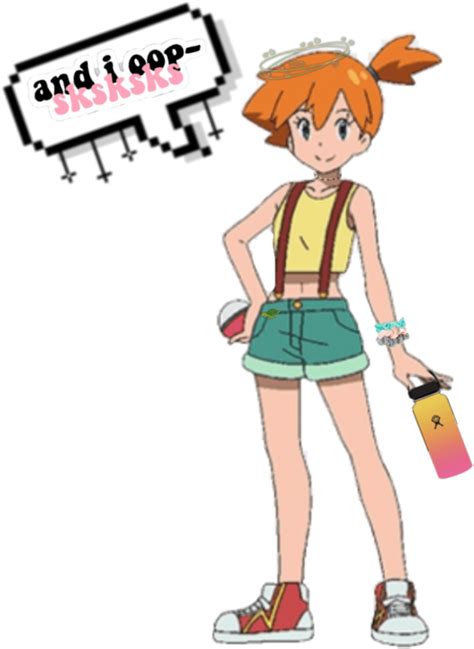 Download Misty Pokemon Character With Text Bubble | Wallpapers.com