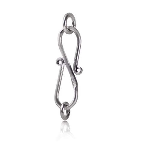 handmade  hook clasp  nickel  sterling silver mm tjs
