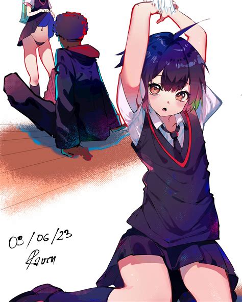 peni parker and miles morales (marvel and 3 more) drawn by raven_mido