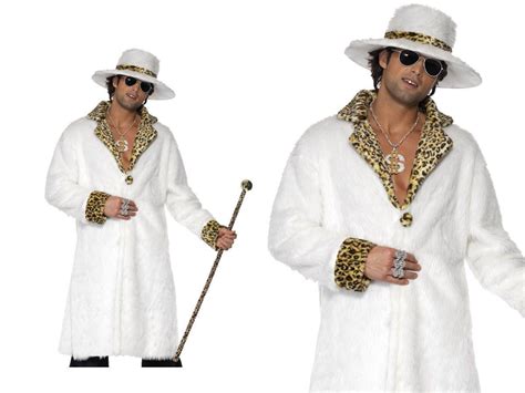 Pimp Costume Mens Pimp Daddy 1980S 80S Fancy Dress Costume White ...