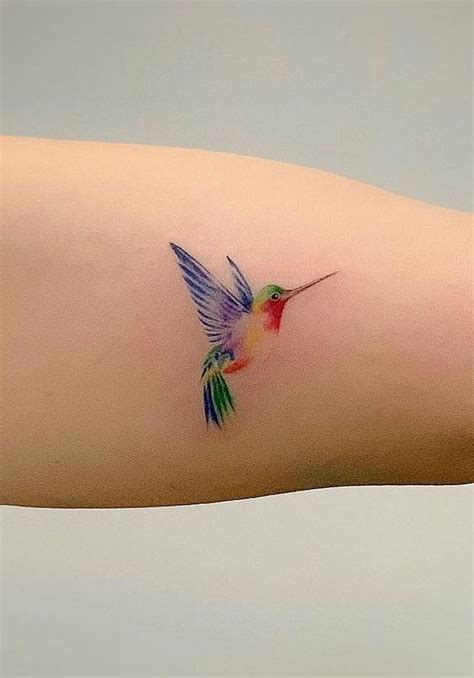 Colorful Hummingbird Tattoos