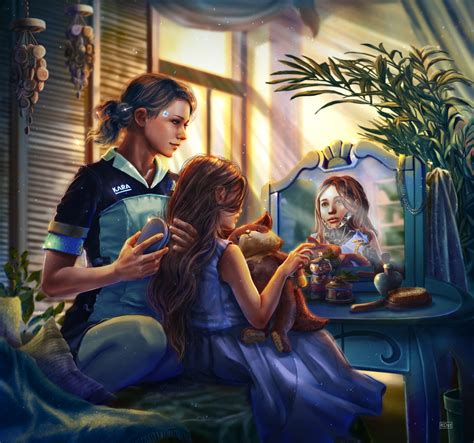 ArtStation - Kara and Alice. Detroit: Become Human fanart