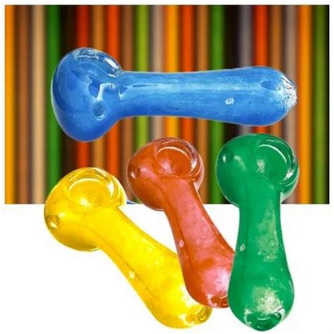 leaf brown frit glass smoking pipe accessories size  inches