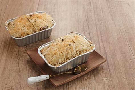 Baked Macaroni Schotel in an Aluminium Foil Cup. Stock Photo - Image of cooking, baked: 255846754