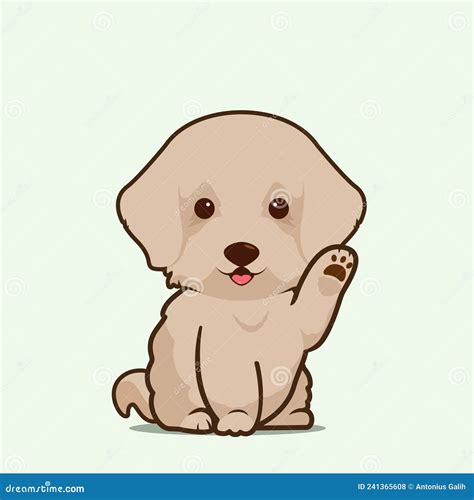 Cartoon Illustration Of Cockapoo Dog Cute Pose. Vector Illustration Of Cockapoo Dog ...