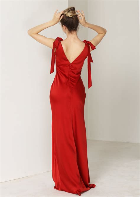 Silk Dress Silk Wedding Dress Bridesmaid Dress Long Silk Dress Open