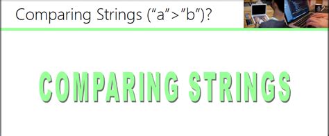 comparing strings   scenes