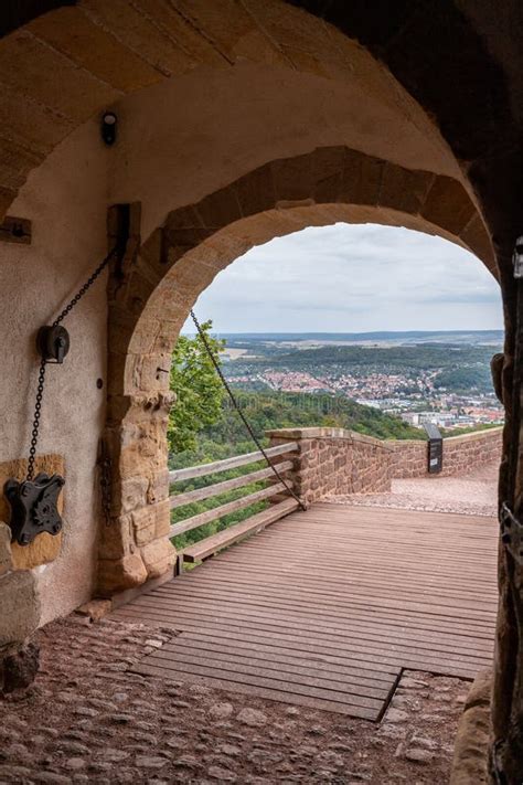 Scenic View Out of the Entrance Gate of Wartburg Castle on Landscape ...