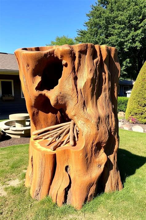 25 Tree Stump Decorating Ideas for Natural Garden Art - Our Secondhand ...