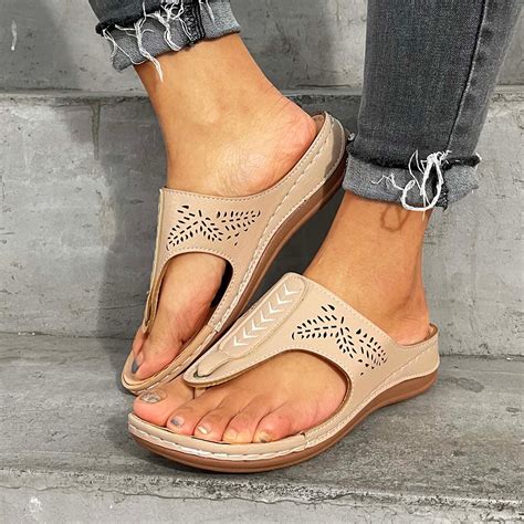 EQWLJWE Waterproof Sandals for Women Orthopedic Sandals Casual Summer