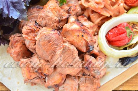 Шашлык из свинины с томатной пастой, рецепт маринада за 2 часа