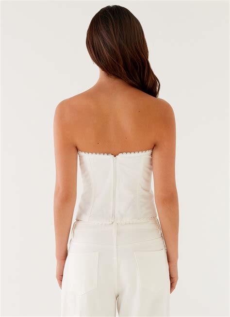 Tory Bustier Top - Ivory – Peppermayo US