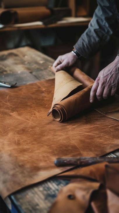 artisan leather workshop image   stockcake