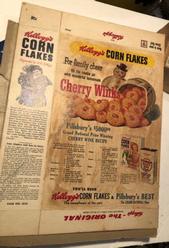 vintage Kelloggs corn flakes cereal box | #4591999038