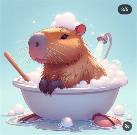 Desenho Fofo De Capivara