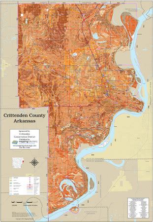 Crittenden County Arkansas 2024 Soils Wall Map | Mapping Solutions