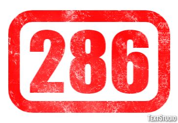 286 Text Effect and Logo Design Number