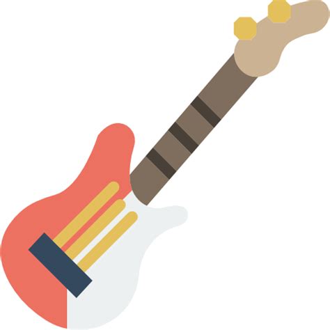 Electric guitar Basic Miscellany Flat icon