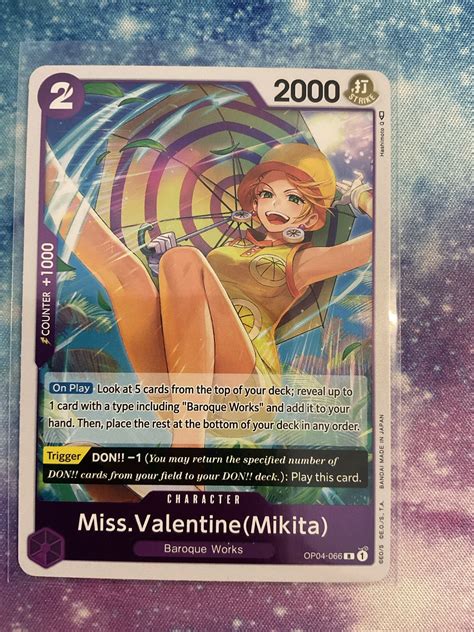 Miss.Valentine (Mikita) OP04-066 | Kingdoms of Intrigue | R Holo | One