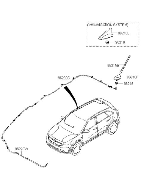 962152P000 Genuine Kia Combination Antenna Pole