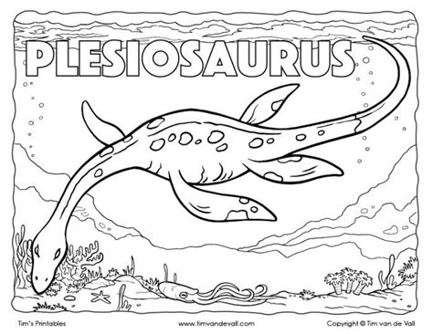 Plesiosaurus Coloring Page - Color this ferocious sea monster that ...