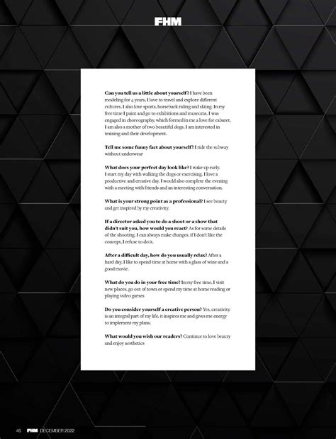 Liya Silver sexy dans FHM magazine (UK) - 17 janvier 2023