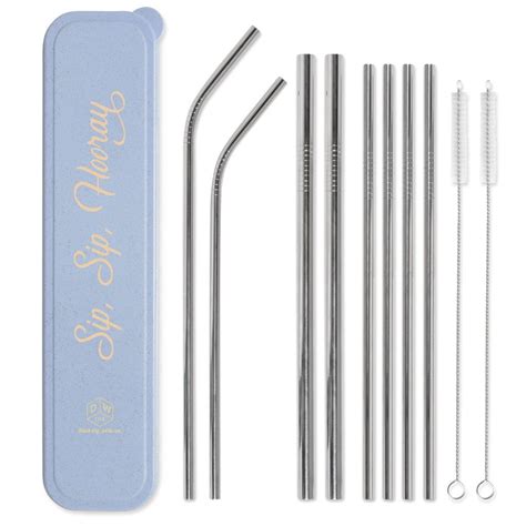 Sip Sip Hooray Stainless Steel Straw Set