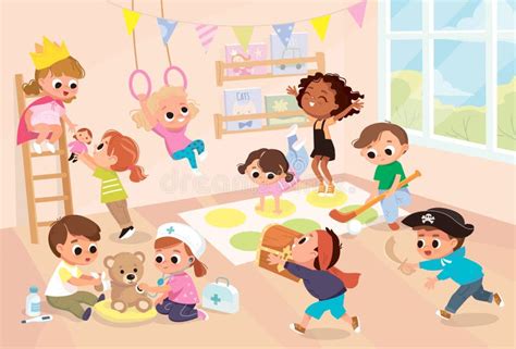 Kids Role Play Stock Illustrations – 371 Kids Role Play Stock ...
