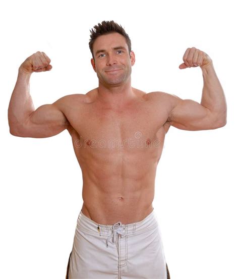 Flexing man stock image. Image of caucasian, ball, game - 1894527