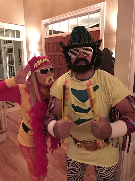 Couples costume hulk hogan macho man | Funny couple halloween costumes