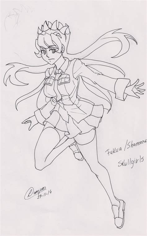 Skullgirls - Fukua (WIP) by L4154 on DeviantArt