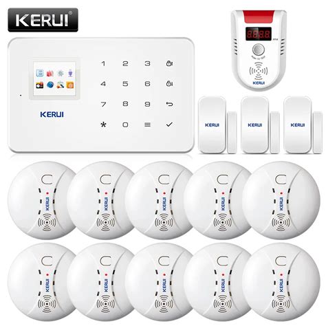 KERUI G18 Wireless Smoke Alarm System Fire Protection Gas SMS GSM ...