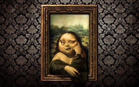 Download Bored Mona Lisa Art Wallpaper | Wallpapers.com