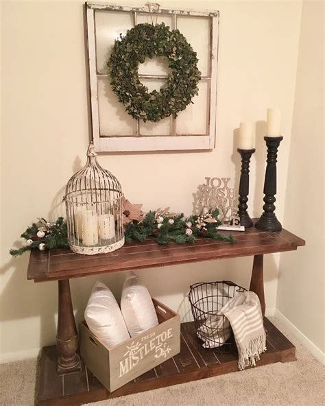 sofa table christmas decorating ideas