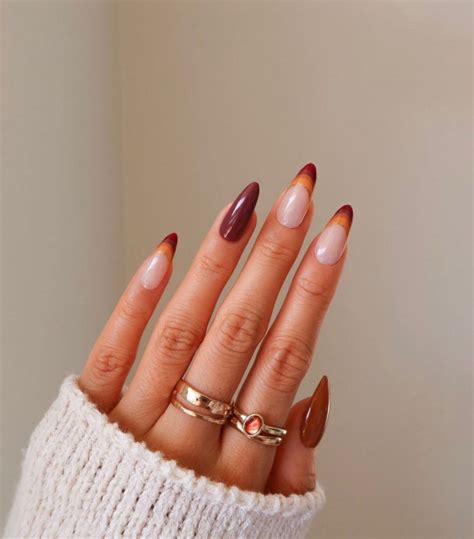 45 Gorgeous Burgundy Nails — Ombre French Tip Burdudy Nails