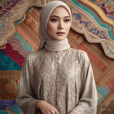 model kebaya brokat hijab  tampil elegan  mewah hot