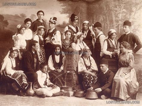 Youths posing in costumes, 20s of XX century