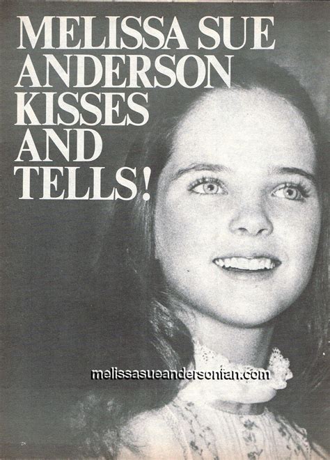 Melissa Sue Anderson Kisses and Tells