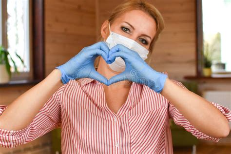 Infectious Positive Patient Sits at Home on Isolation. Stock Image ...