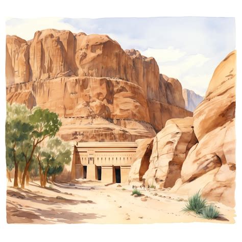 Premium AI Image | Tombs in the Valley of the Kings featuring detailed ...