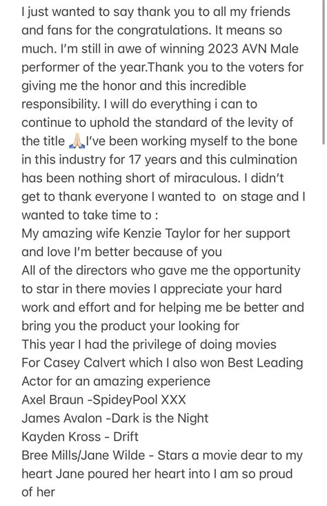 Seth Gamble on Twitter: " ️ ️ Thank you @avnawards https://t.co