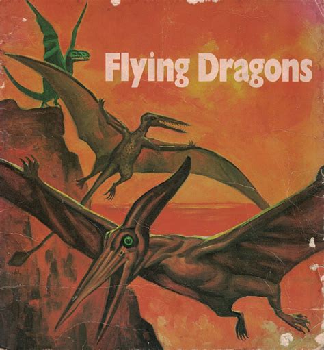 vintage dinosaur art flying dragons love   time  chasmosaurs