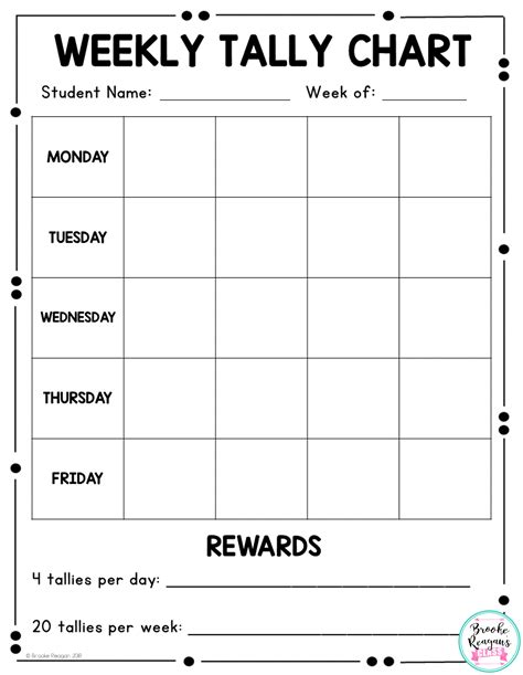 Tally Chart Template - Printable Word Searches