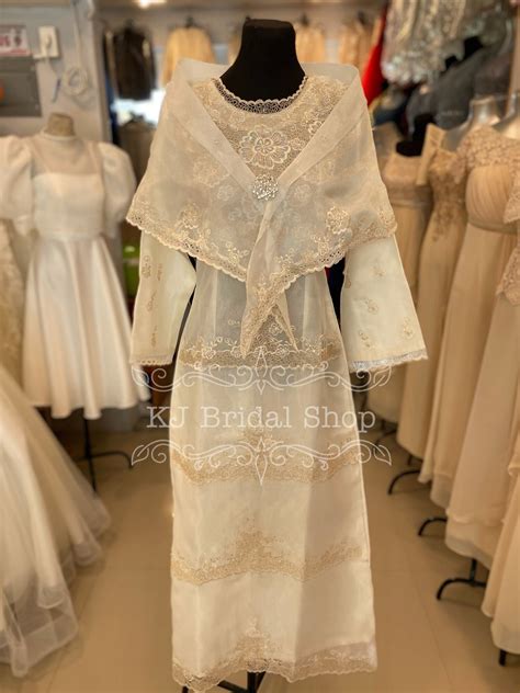 FILIPINIANA LONG SLEEVES W/ ALAMPAY, mother of the bride, principal