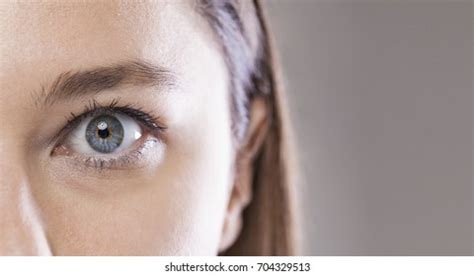 young woman staring  stock photo  shutterstock