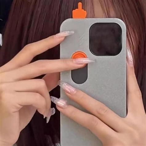 sliding middle finger phone case barkermeow